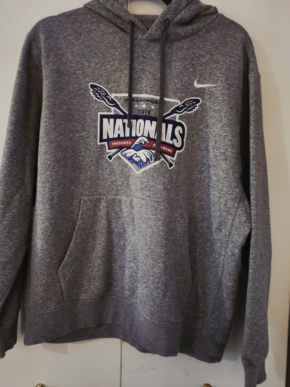 Nike Gray Nationals Lacrosse Crewneck Sweatshirt